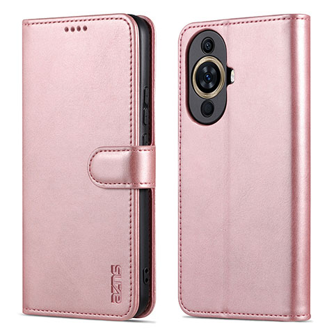 Funda de Cuero Cartera con Soporte Carcasa YZ5 para Huawei Nova 11 Oro Rosa