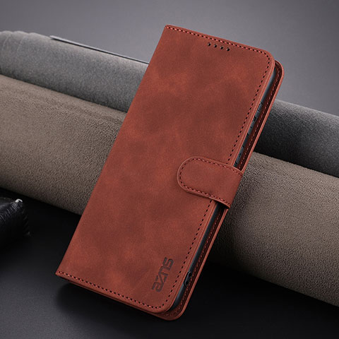 Funda de Cuero Cartera con Soporte Carcasa YZ5 para Huawei P60 Marron