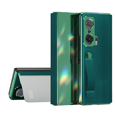 Funda de Cuero Cartera con Soporte Carcasa ZL1 para Huawei Honor Magic V 5G Verde