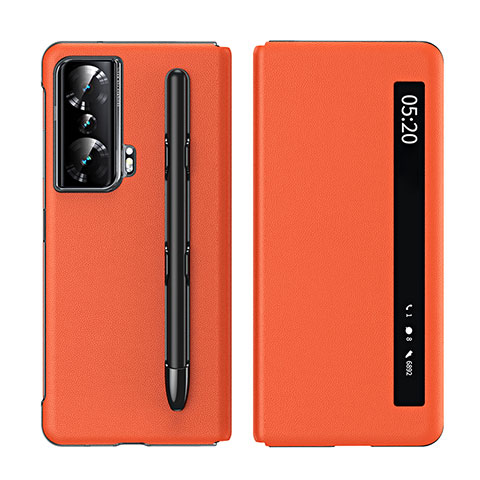 Funda de Cuero Cartera con Soporte Carcasa ZL1 para Huawei Honor Magic Vs 5G Naranja