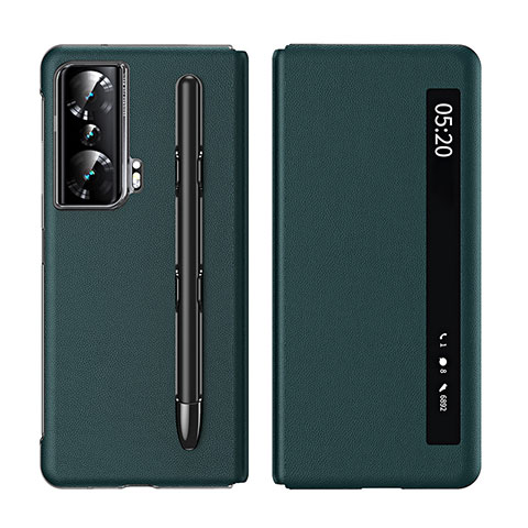 Funda de Cuero Cartera con Soporte Carcasa ZL1 para Huawei Honor Magic Vs 5G Verde