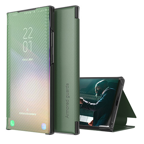 Funda de Cuero Cartera con Soporte Carcasa ZL1 para Samsung Galaxy A02 Verde