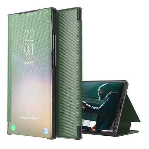 Funda de Cuero Cartera con Soporte Carcasa ZL1 para Samsung Galaxy A50 Verde