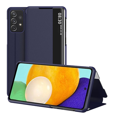 Funda de Cuero Cartera con Soporte Carcasa ZL1 para Samsung Galaxy A52 4G Azul