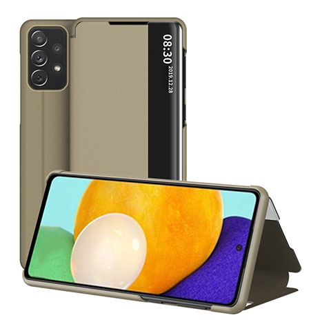 Funda de Cuero Cartera con Soporte Carcasa ZL1 para Samsung Galaxy A52s 5G Oro