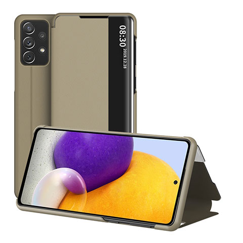 Funda de Cuero Cartera con Soporte Carcasa ZL1 para Samsung Galaxy A72 5G Oro