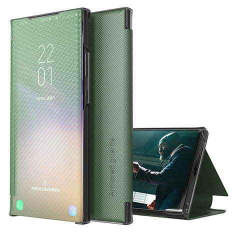 Funda de Cuero Cartera con Soporte Carcasa ZL1 para Samsung Galaxy S22 5G Verde