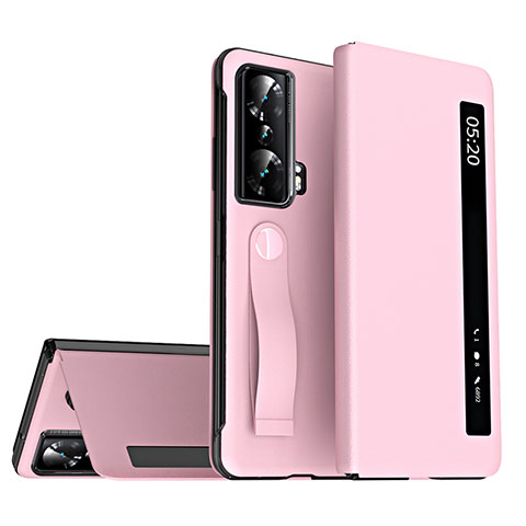 Funda de Cuero Cartera con Soporte Carcasa ZL2 para Huawei Honor Magic Vs 5G Oro Rosa