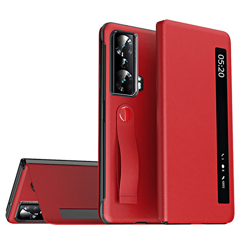 Funda de Cuero Cartera con Soporte Carcasa ZL2 para Huawei Honor Magic Vs 5G Rojo