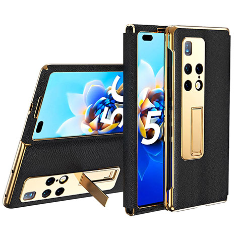 Funda de Cuero Cartera con Soporte Carcasa ZL2 para Huawei Mate X2 Negro