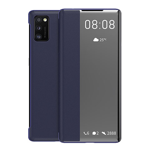 Funda de Cuero Cartera con Soporte Carcasa ZL2 para Samsung Galaxy A41 Azul