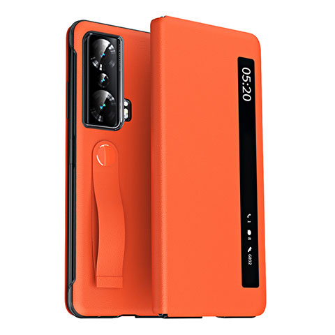 Funda de Cuero Cartera con Soporte Carcasa ZL3 para Huawei Honor Magic Vs 5G Naranja