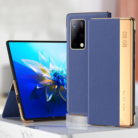 Funda de Cuero Cartera con Soporte Carcasa ZL3 para Huawei Mate X2 Azul