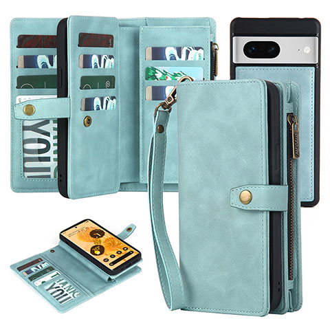 Funda de Cuero Cartera con Soporte Carcasa ZY1 para Google Pixel 7 5G Verde