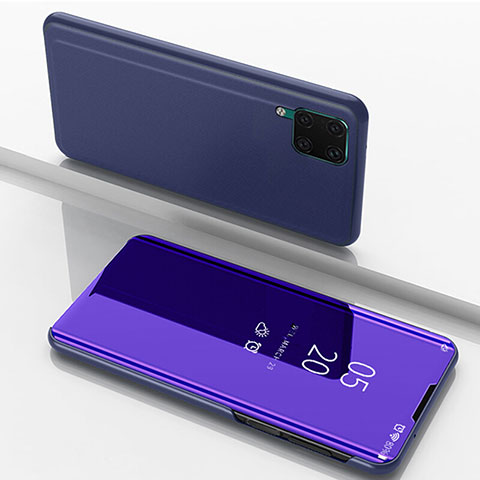 Funda de Cuero Cartera con Soporte Espejo Carcasa L02 para Huawei Nova 6 SE Azul