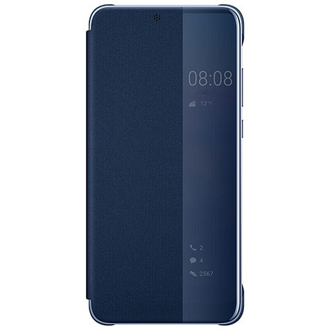 Funda de Cuero Cartera con Soporte Espejo Carcasa L05 para Huawei P20 Pro Azul