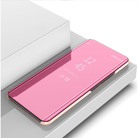 Funda de Cuero Cartera con Soporte Espejo Carcasa M01 para Oppo R17 Pro Oro Rosa