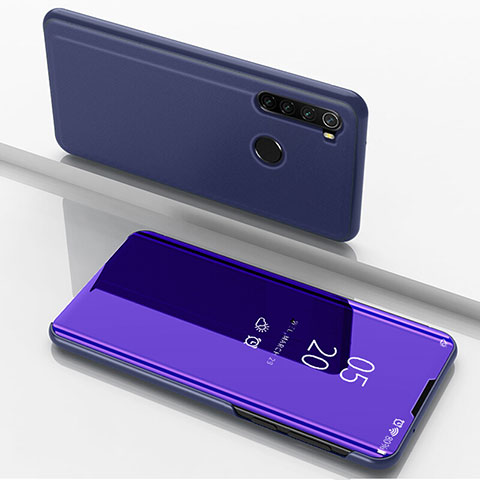 Funda de Cuero Cartera con Soporte Espejo Carcasa M01 para Xiaomi Redmi Note 8 Morado