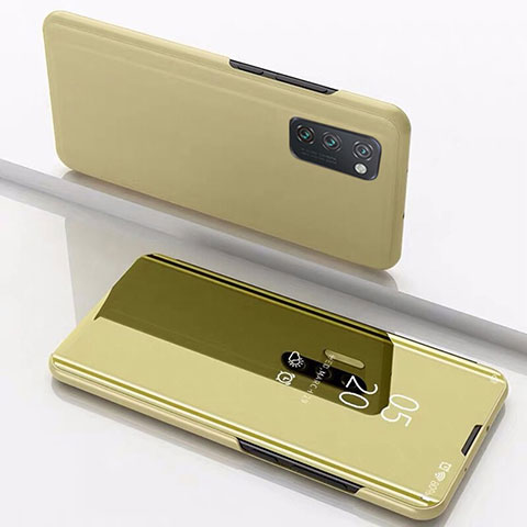 Funda de Cuero Cartera con Soporte Espejo Carcasa M02 para Huawei Honor V30 5G Oro