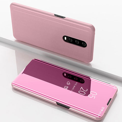 Funda de Cuero Cartera con Soporte Espejo Carcasa M02 para Oppo R17 Pro Oro Rosa