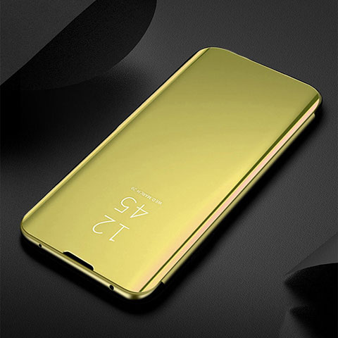 Funda de Cuero Cartera con Soporte Espejo Carcasa M03 para Samsung Galaxy S20 Oro