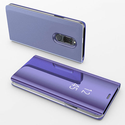 Funda de Cuero Cartera con Soporte Espejo Carcasa para Huawei G10 Morado