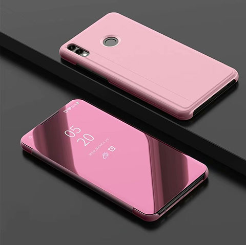 Funda de Cuero Cartera con Soporte Espejo Carcasa para Huawei Honor View 10 Lite Oro Rosa