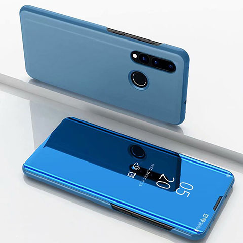 Funda de Cuero Cartera con Soporte Espejo Carcasa para Huawei Nova 3i Azul Cielo