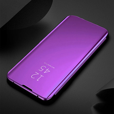 Funda de Cuero Cartera con Soporte Espejo Carcasa para Huawei Nova 6 5G Morado