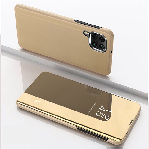 Funda de Cuero Cartera con Soporte Espejo Carcasa para Samsung Galaxy A22 4G Oro