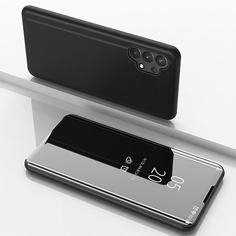 Funda de Cuero Cartera con Soporte Espejo Carcasa para Samsung Galaxy A32 5G Negro