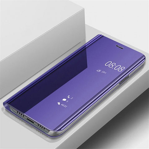 Funda de Cuero Cartera con Soporte Espejo Carcasa para Samsung Galaxy A70S Morado