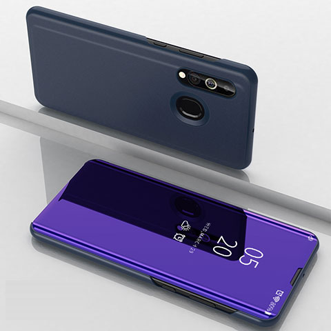 Funda de Cuero Cartera con Soporte Espejo Carcasa para Samsung Galaxy M40 Morado