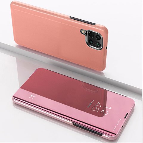 Funda de Cuero Cartera con Soporte Espejo Carcasa para Samsung Galaxy M53 5G Oro Rosa