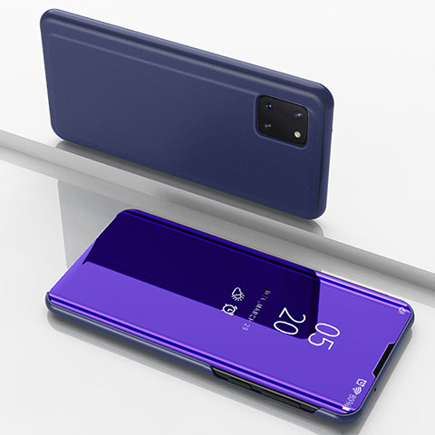 Funda de Cuero Cartera con Soporte Espejo Carcasa para Samsung Galaxy Note 10 Lite Morado