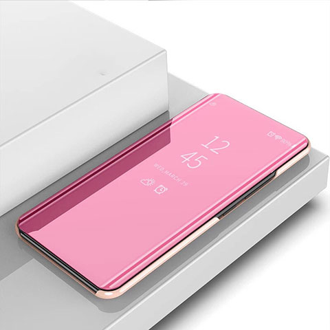 Funda de Cuero Cartera con Soporte Espejo Carcasa para Samsung Galaxy Note 20 Plus 5G Oro Rosa