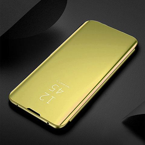 Funda de Cuero Cartera con Soporte Espejo Carcasa para Xiaomi Mi 11 Pro 5G Oro