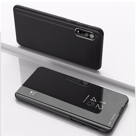 Funda de Cuero Cartera con Soporte Espejo Carcasa QH1 para Xiaomi Redmi 9AT Negro