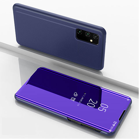 Funda de Cuero Cartera con Soporte Espejo Carcasa ZL1 para Samsung Galaxy A34 5G Morado