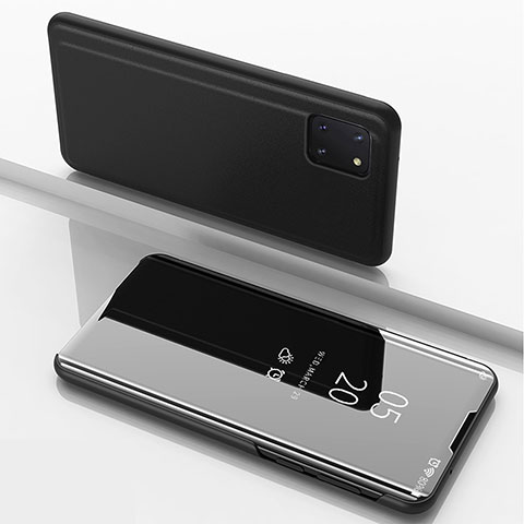 Funda de Cuero Cartera con Soporte Espejo Carcasa ZL1 para Samsung Galaxy M60s Negro