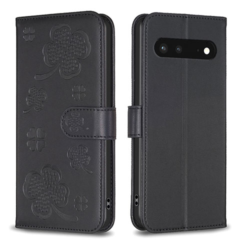 Funda de Cuero Cartera con Soporte Flores Carcasa BF1 para Google Pixel 7 5G Negro