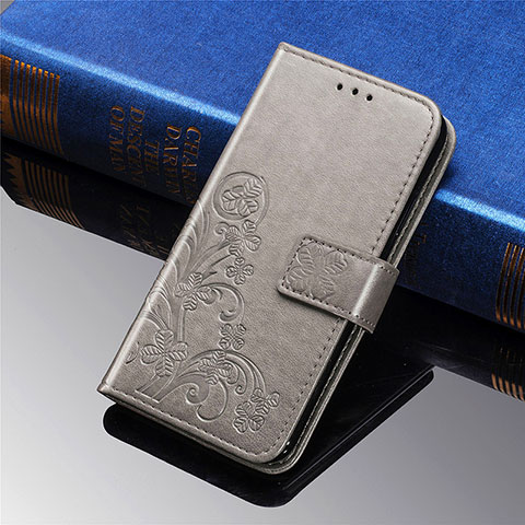 Funda de Cuero Cartera con Soporte Flores Carcasa L01 para Xiaomi Mi 11 Lite 5G Gris