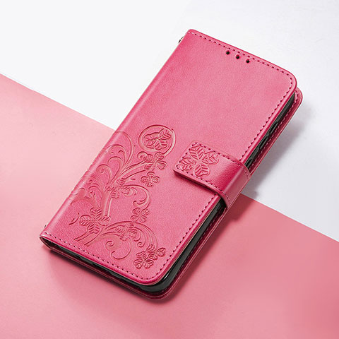 Funda de Cuero Cartera con Soporte Flores Carcasa para Google Pixel 6 5G Rosa Roja