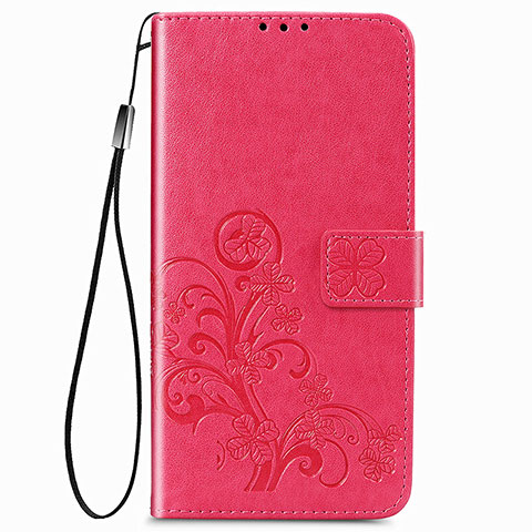 Funda de Cuero Cartera con Soporte Flores Carcasa para Samsung Galaxy A22 4G Rojo