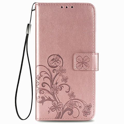 Funda de Cuero Cartera con Soporte Flores Carcasa para Samsung Galaxy A22 4G Rosa