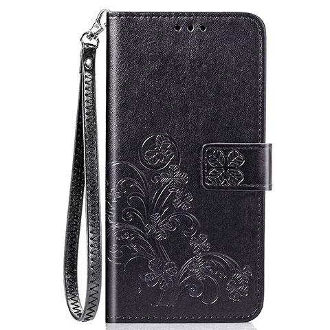 Funda de Cuero Cartera con Soporte Flores Carcasa para Sony Xperia 8 Lite Negro