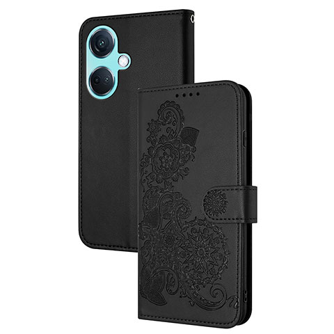 Funda de Cuero Cartera con Soporte Flores Carcasa Y01X para Oppo K11 5G Negro