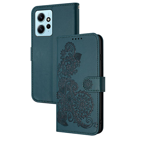 Funda de Cuero Cartera con Soporte Flores Carcasa Y01X para Xiaomi Redmi Note 12 4G Verde