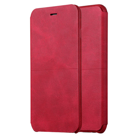 Funda de Cuero Cartera con Soporte L01 para Apple iPhone 6S Plus Rojo