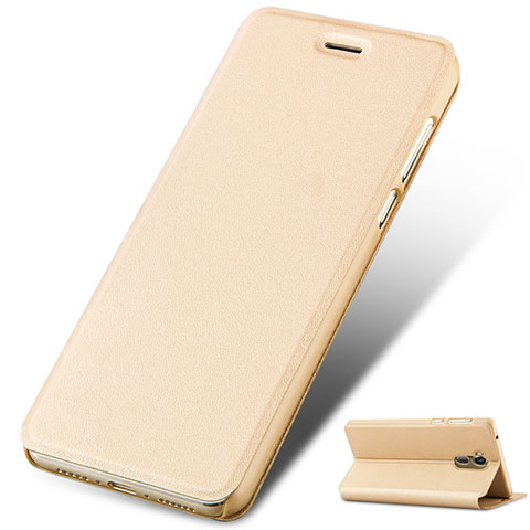 Funda de Cuero Cartera con Soporte L01 para Huawei Honor 6A Oro